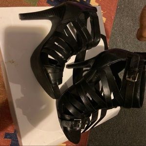 Nine West black platform.